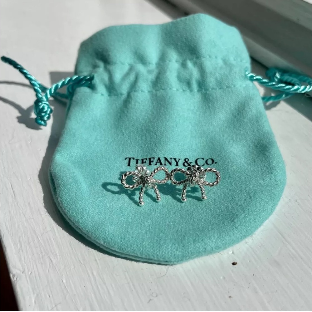 RARE Tiffany & Co. Silver Bow Earrings